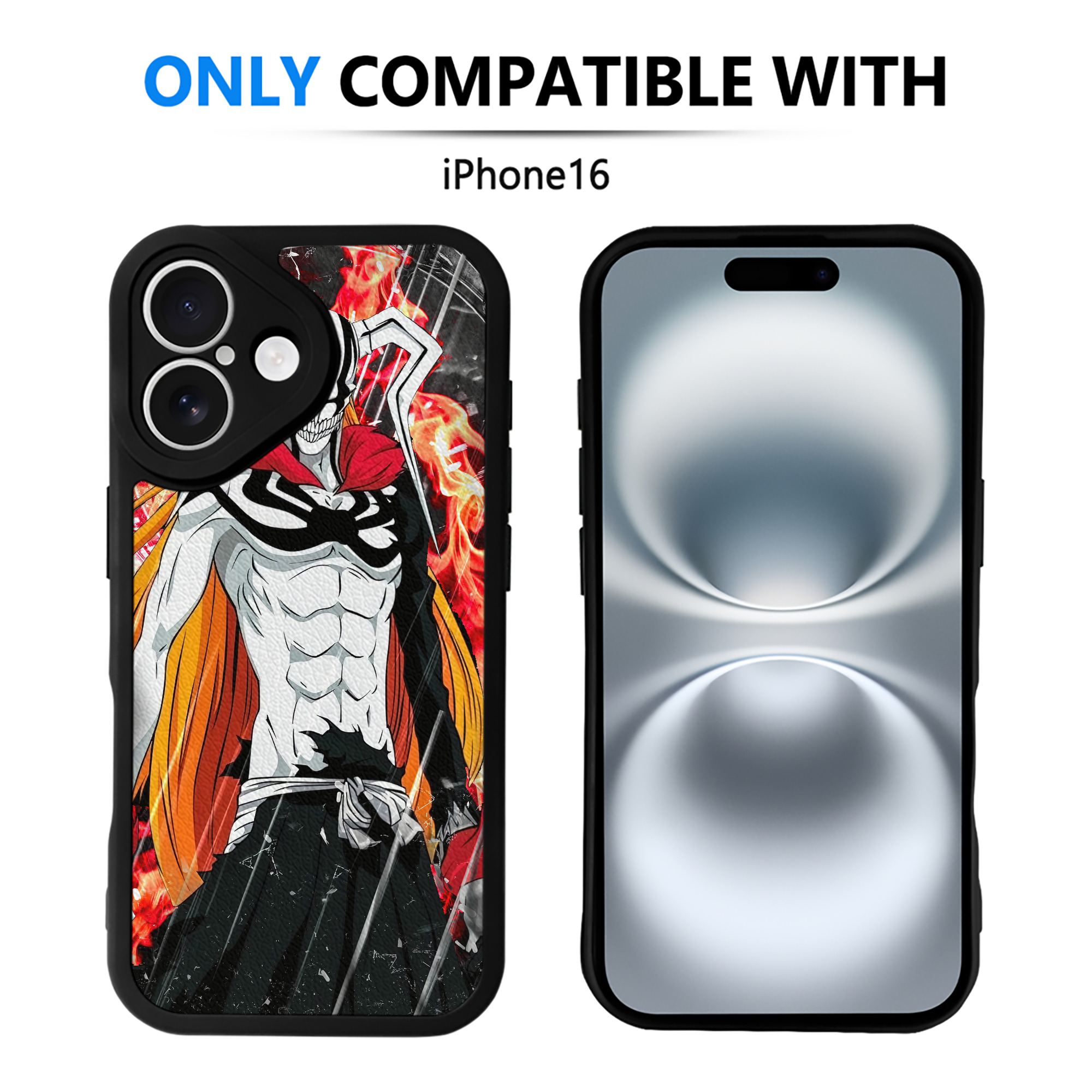 （画像用） ブリーチ BLEACH 【iPhone 16シリーズ対応】シリコンスマホケース（レザー調） 材質：シリコン